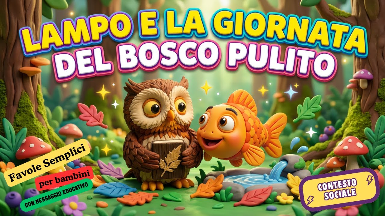 Lampo e la Giornata del Bosco Pulito |  Storie Favole per Bambini Raccontate Audio Libri