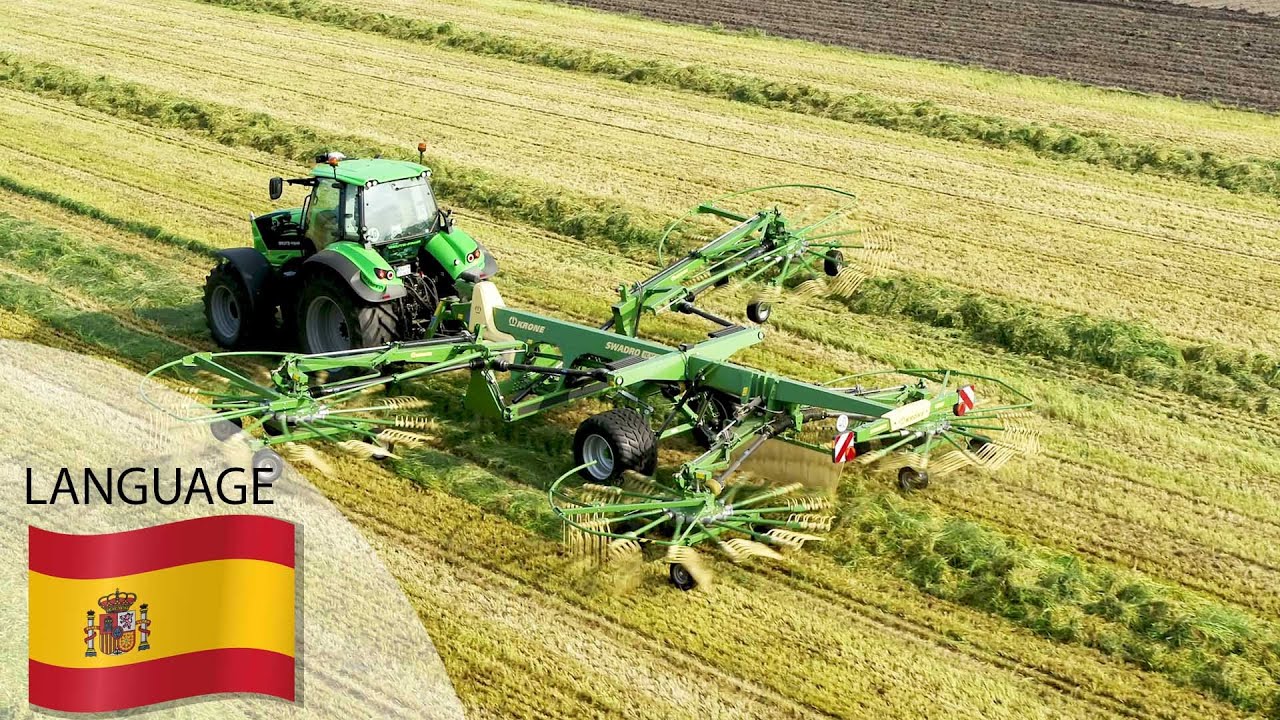 KRONE Rastrillos hileradores con cuatro rotores – Swadro 1370 (2019)