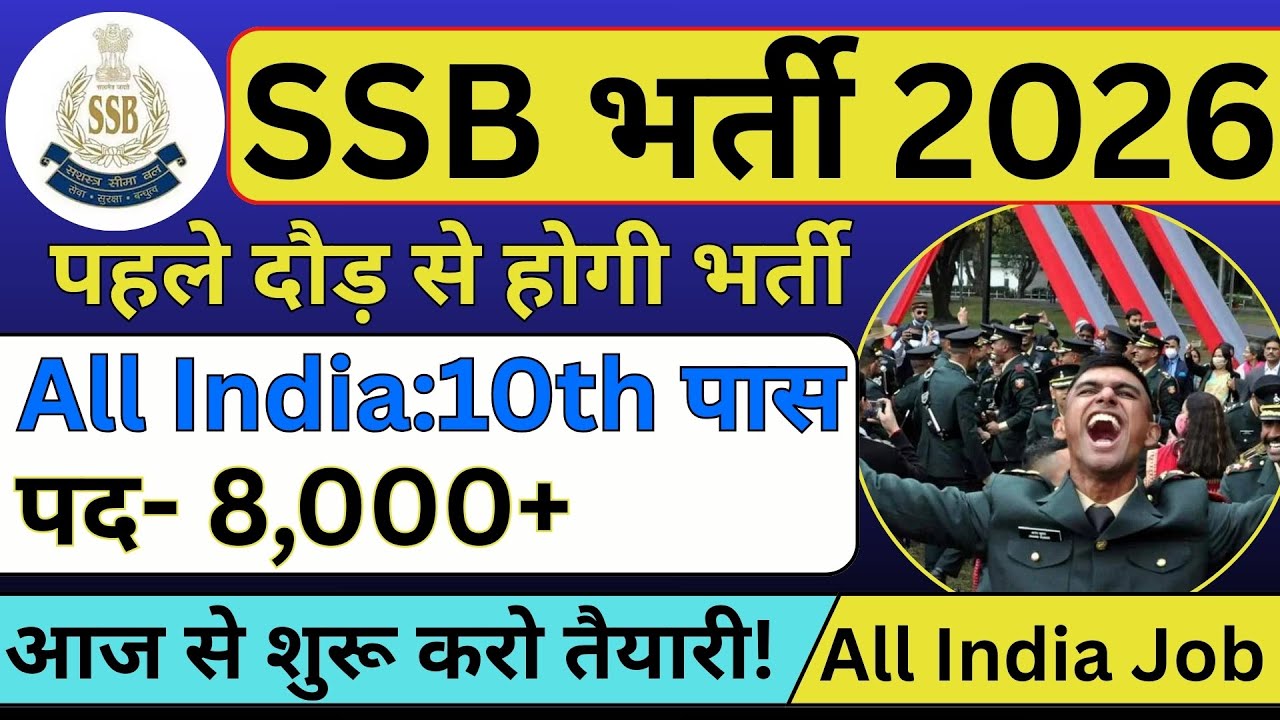 SSB New Recruitment 2026 | SSB Constable , Tradesman New Vacancy 2026