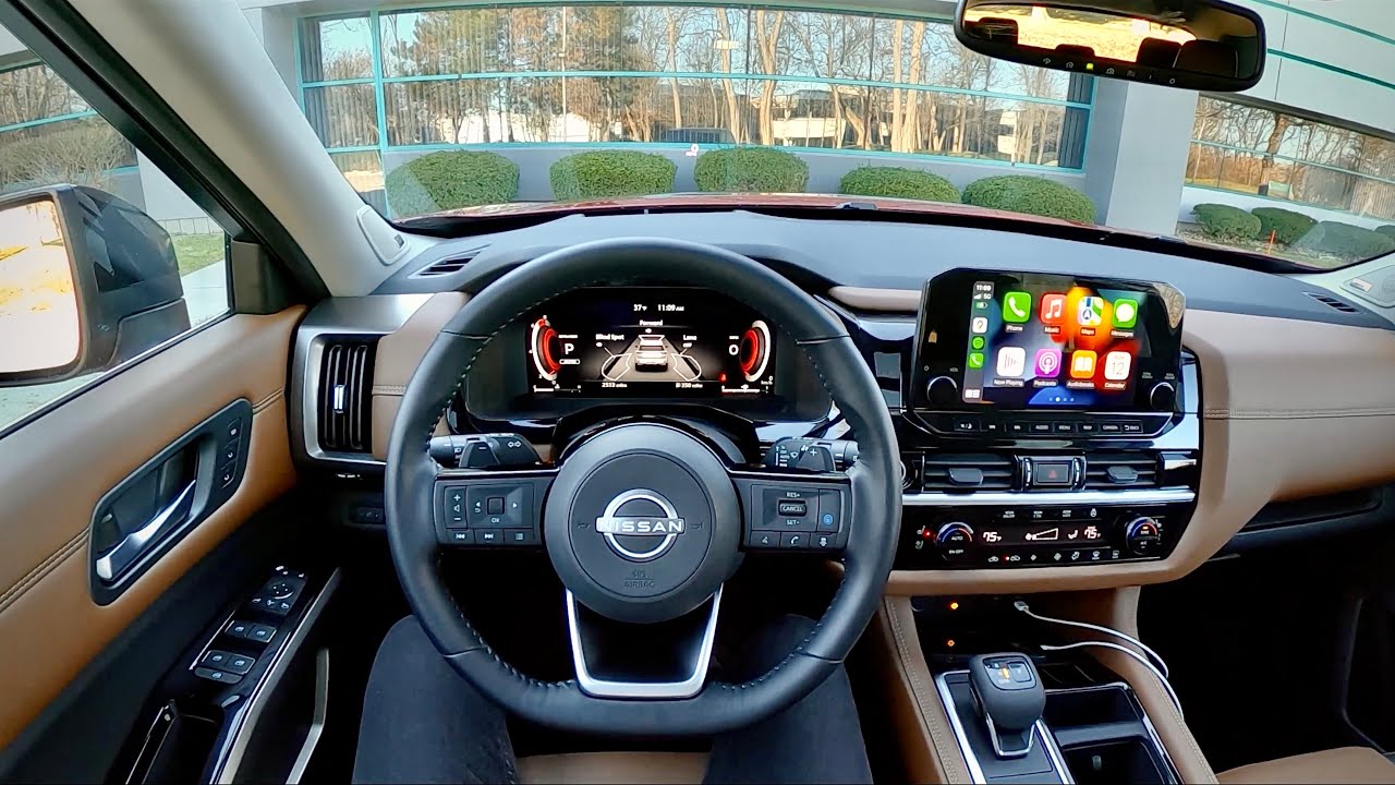 Nissan Pathfinder Platinum 4WD 2022 года — обзор от первого лица