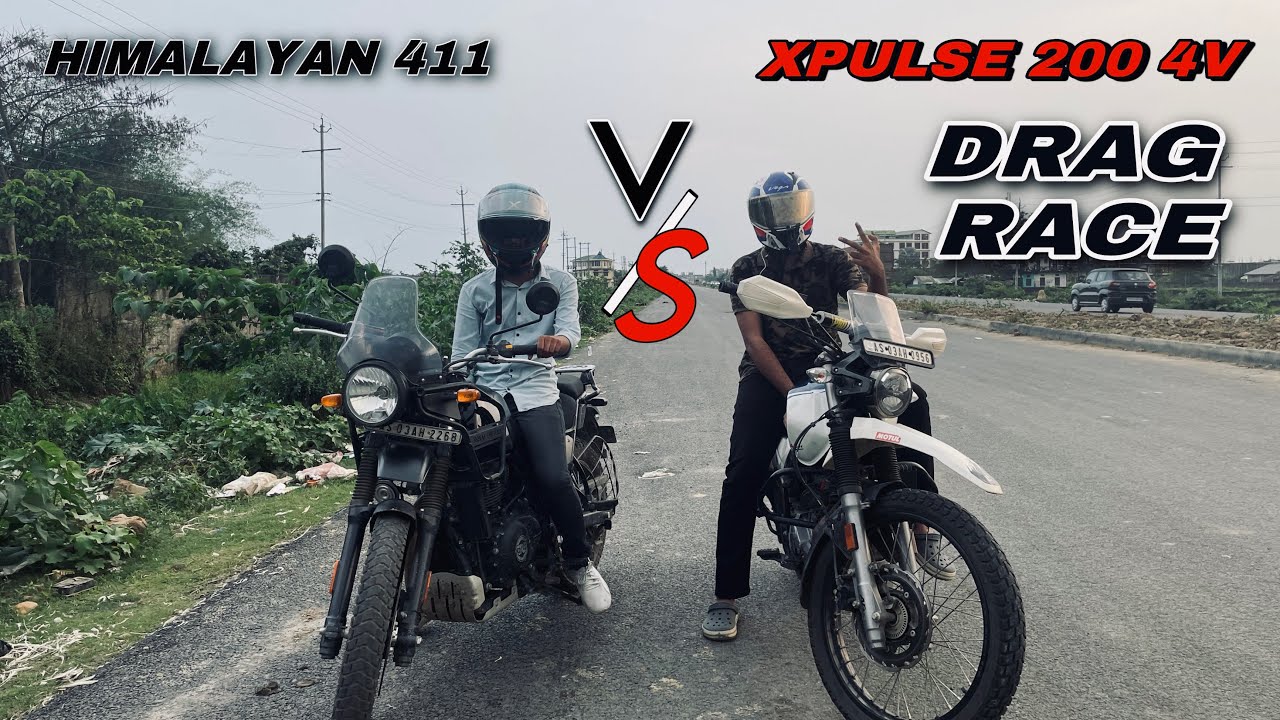 Royal Enfield Himalavan vs Hero Xpulse200 || DRAG RACE🥵😱 #himalayan #xpulse200 #dragrace #search