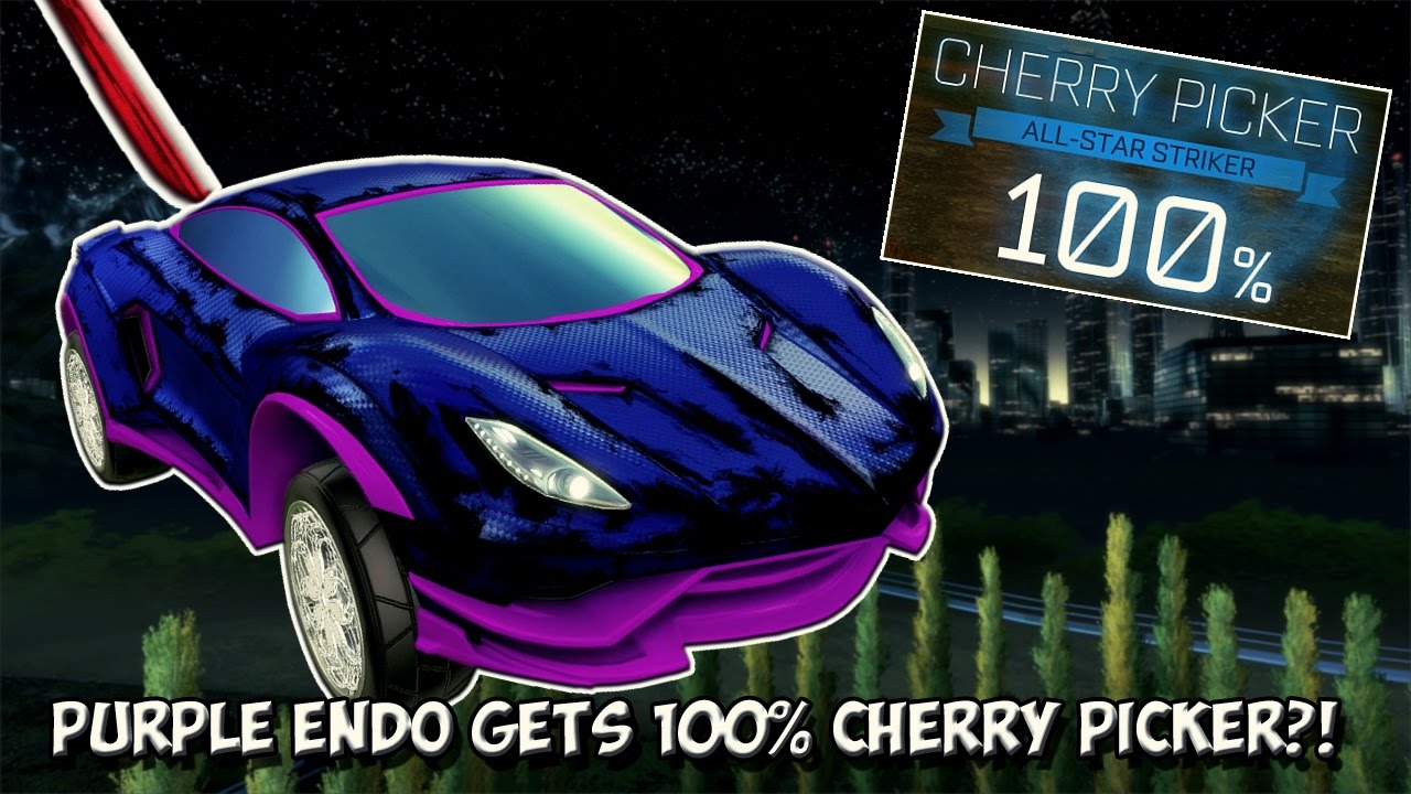 100% On CHERRY PICKER Rocket League Training! (RAGE Warning) | PURPLE Endo + RED Tachyon Boost!