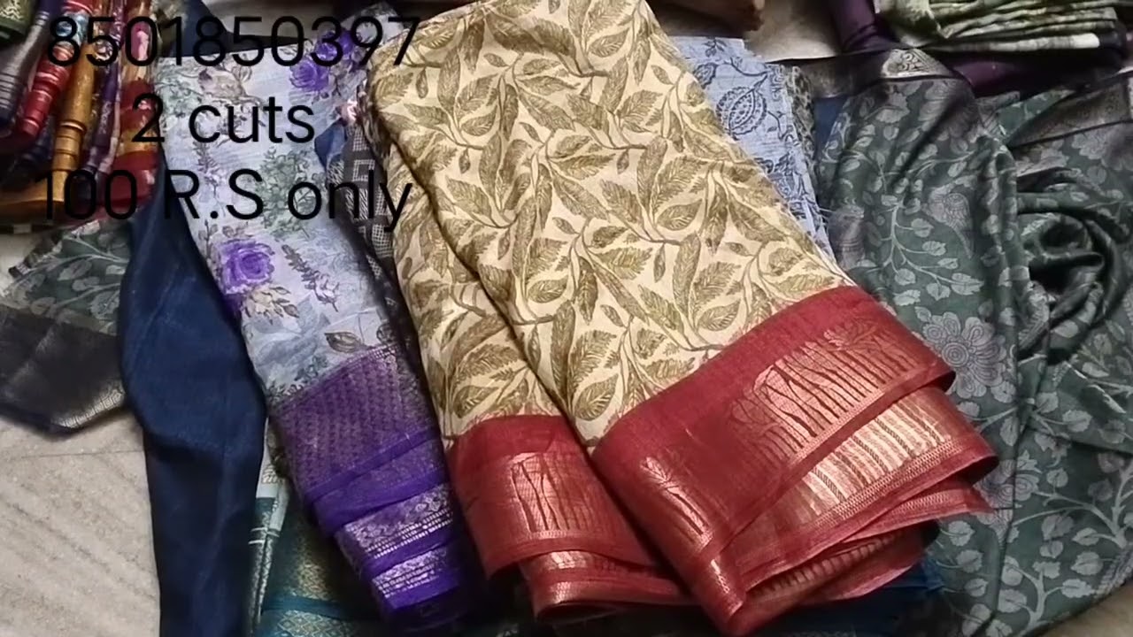 Branded ❤️ 2 cut sarees ❤️ only 100 rupees ❤️ 8501850397