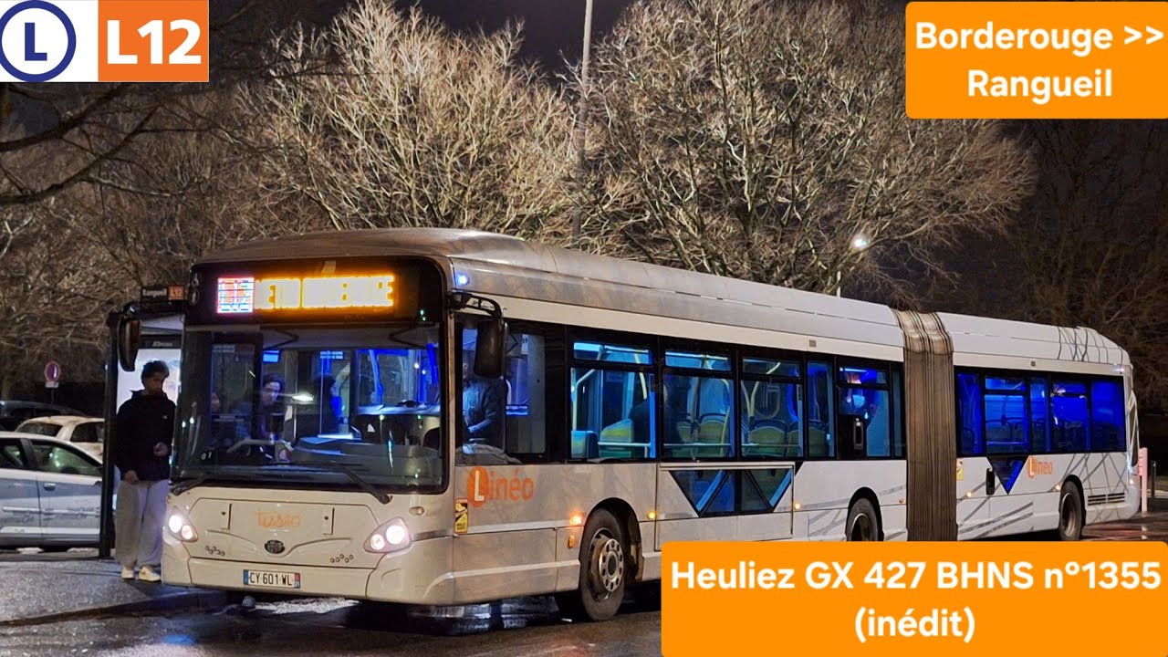 Tisséo — Ligne L12 de Borderouge à Rangueil — Heuliez GX 427 BHNS n°1355 (inédit)