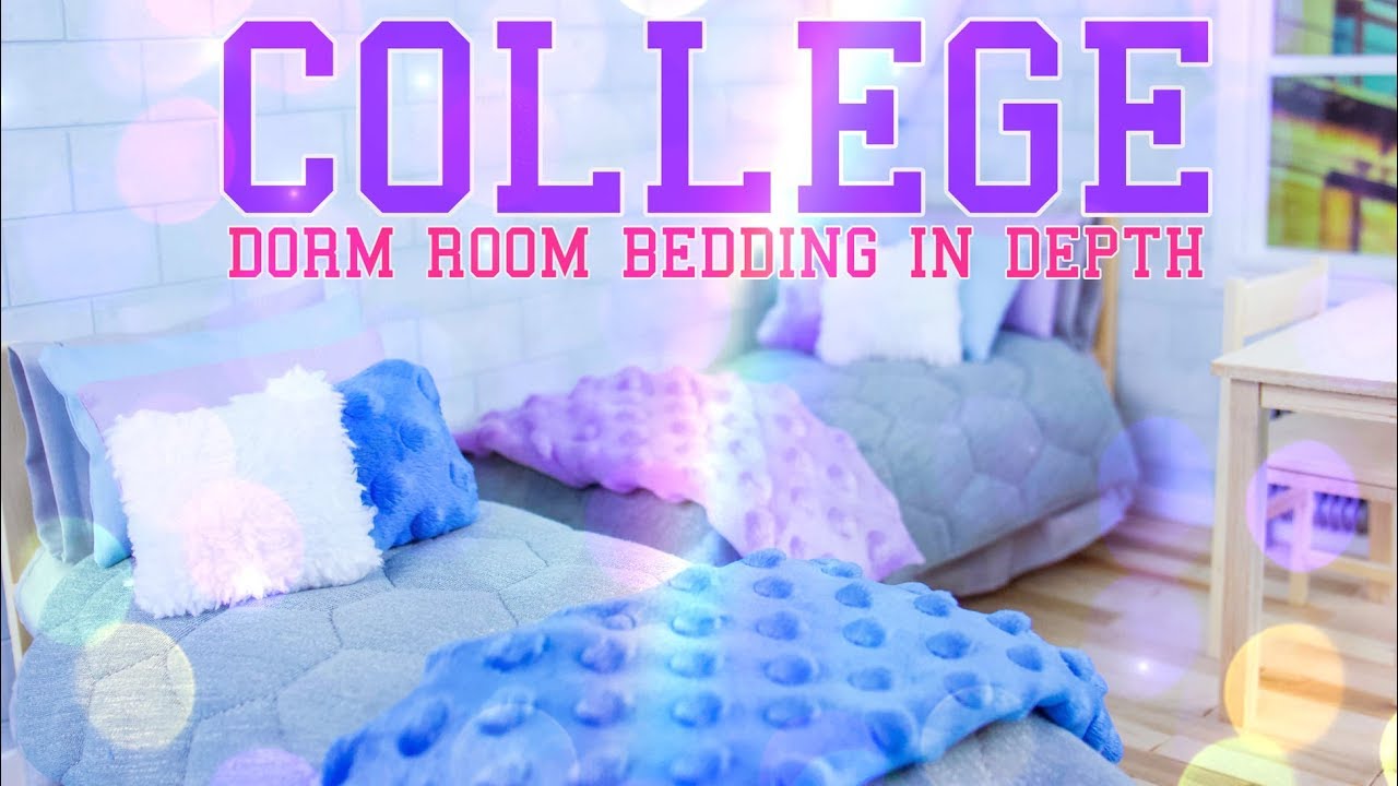 DIY - How to Make: Miniature College Dorm Room Bedding 1:6th Scale | IN DEPTH