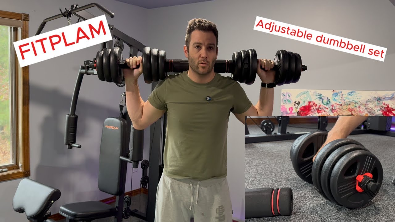 FITPLAM Adjustable dumbbell set variety of ways to use weights #dumbbell #weightlifting #weights