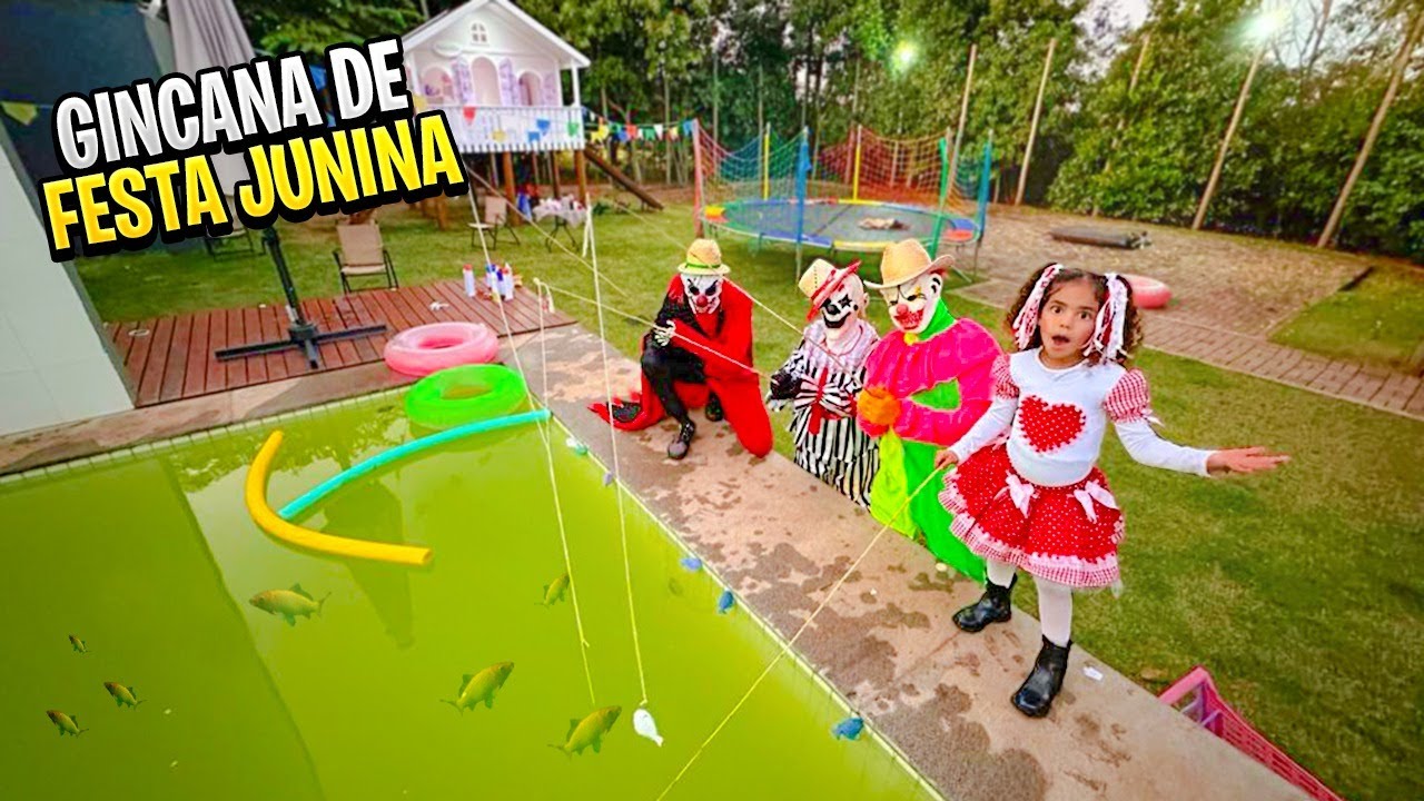 GINCANA DE FESTA JUNINA COM OS PALHAÇOS 🥳 * Nos divertimos muito 🎉*