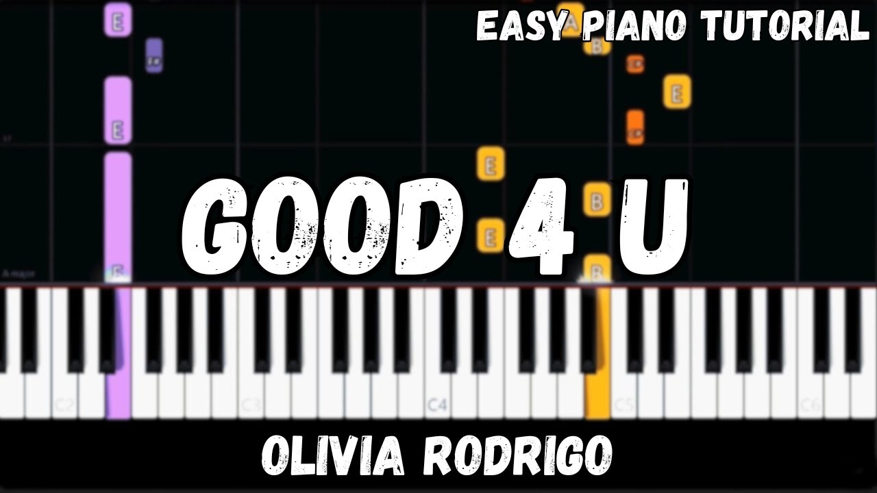 Olivia Rodrigo - good 4 u (Easy Piano Tutorial)