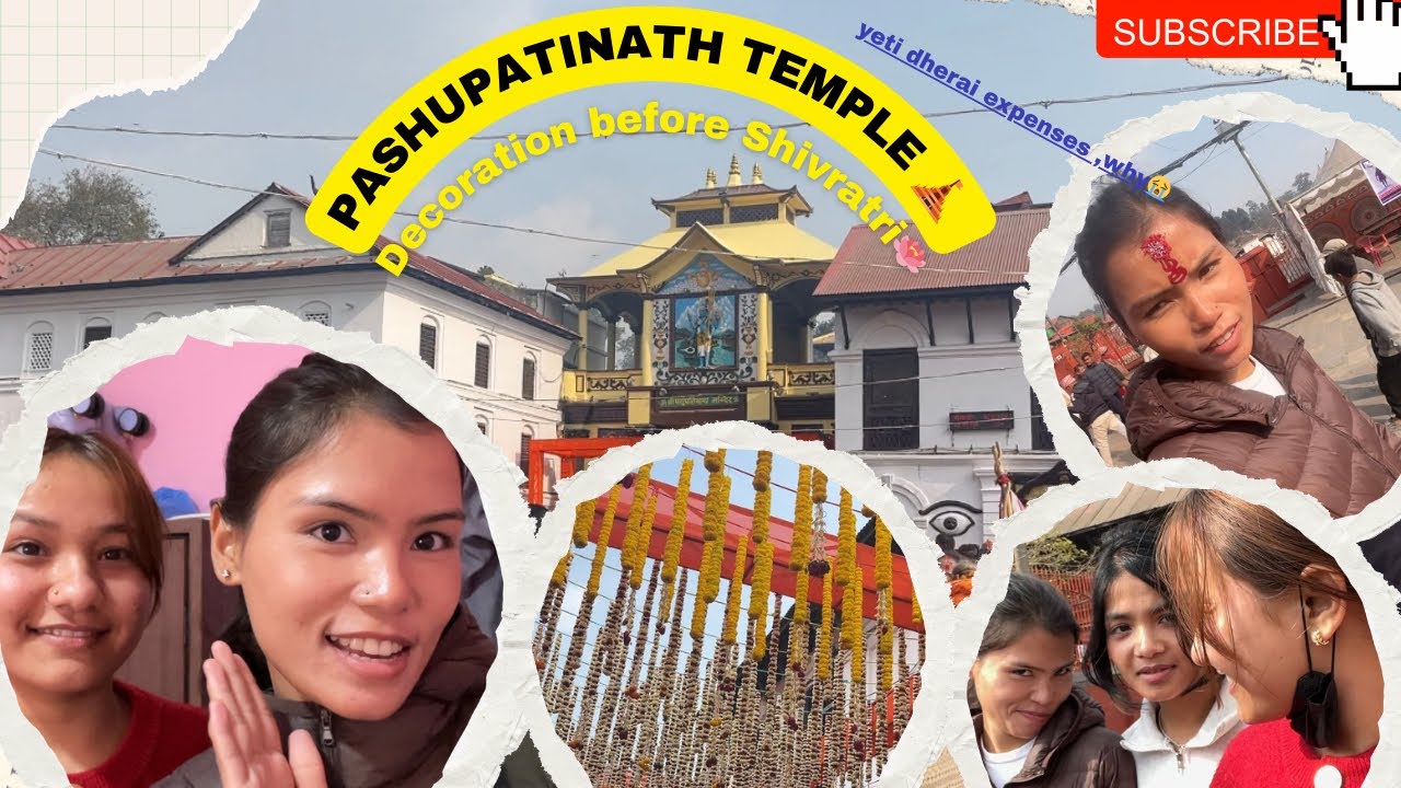 Pashupatinath temple decoration before shivratri🥰🪷 | Shivratri special | with friends |
