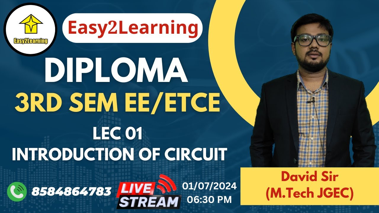 Diploma 3rd Sem EE/ETCE | Circuit Introduction Lec 01  | By Easy2Learning/David Das