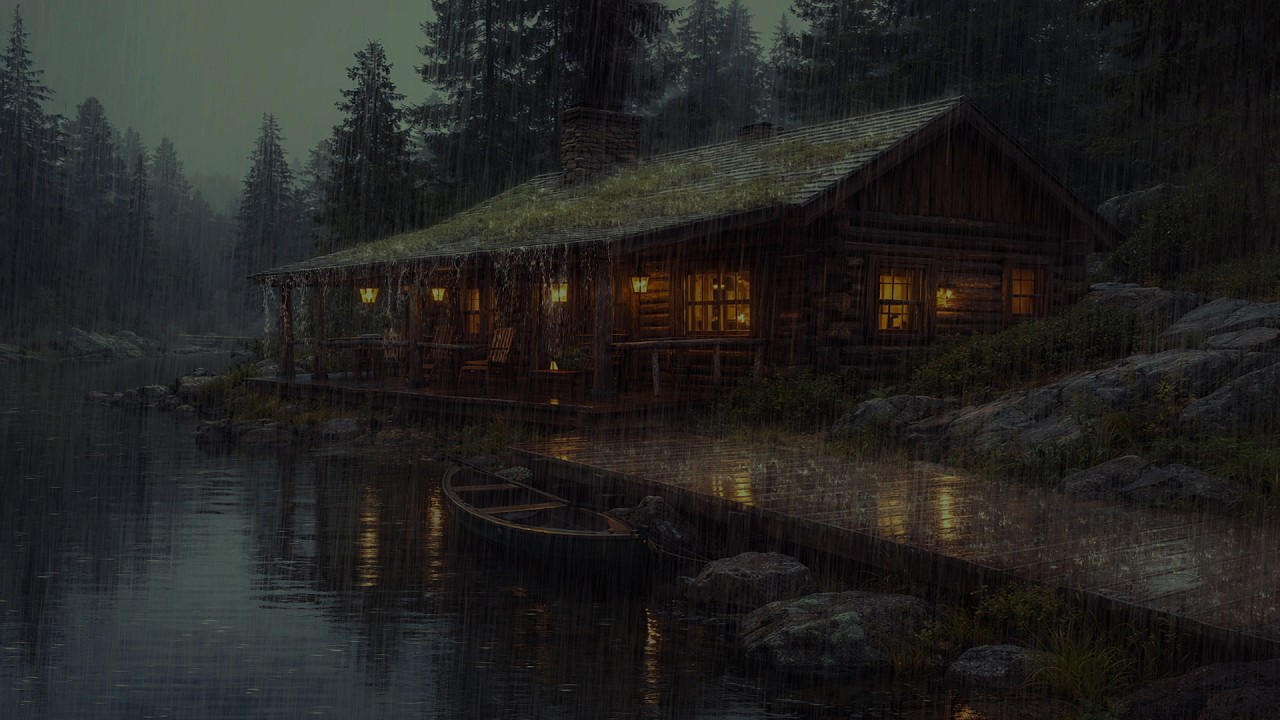 Midnight Rain in the Deep Forest 🌧️ Calm Thunder & Rain Sounds for Sleeping Fast 🌙