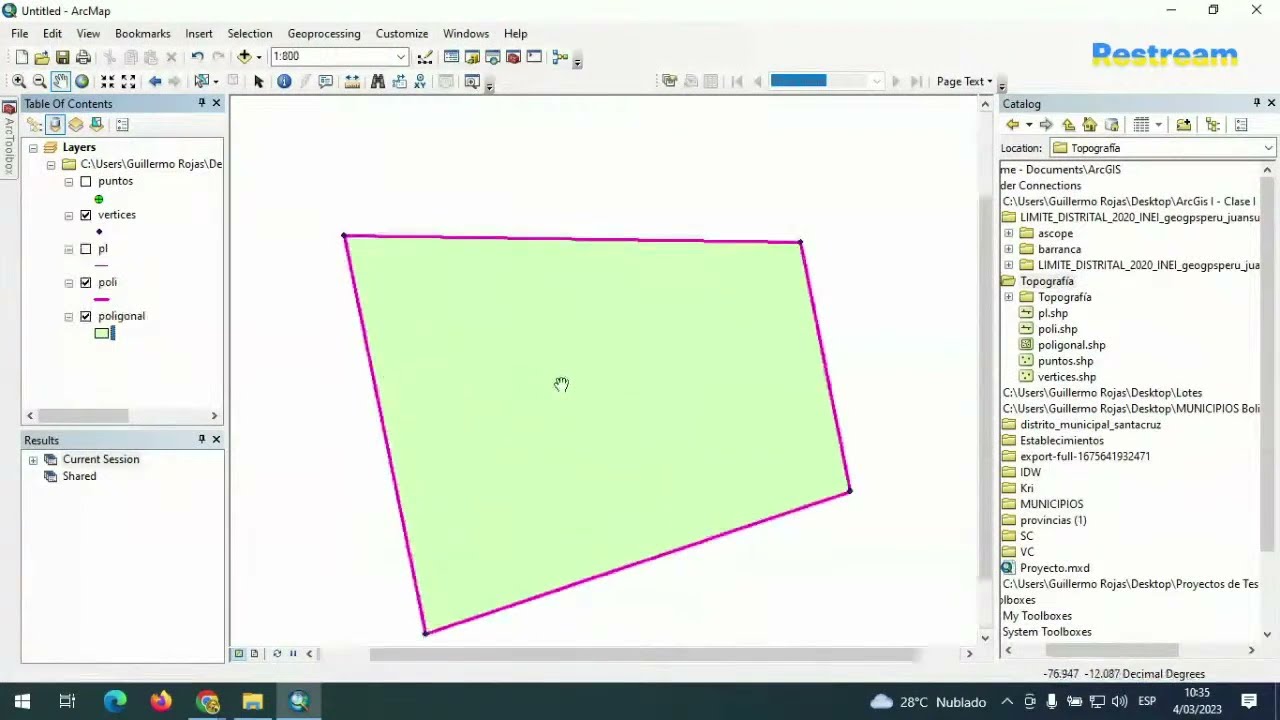 Generar Polilíneas y Polígonos a partir de puntos en ArcGis