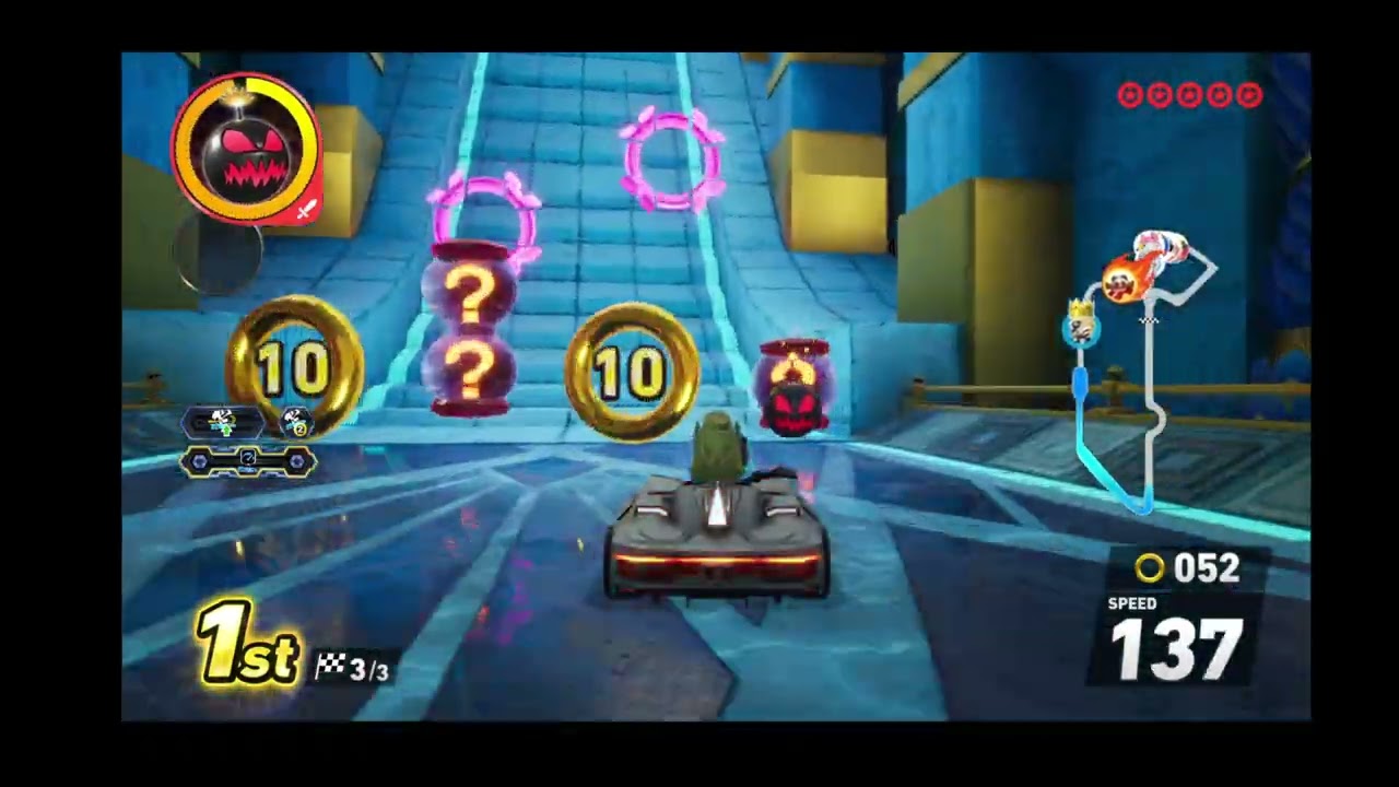 Playing some Sonic racing