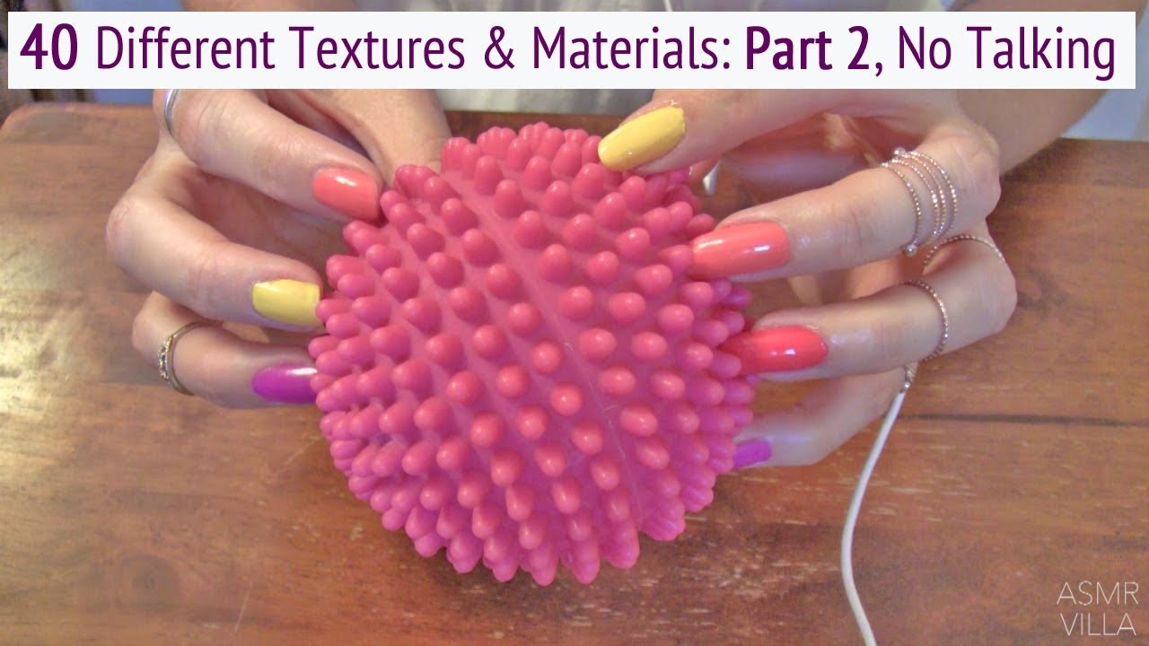 40 Textures & Materials!! Part 2 (Items 21-40) * Up Close Fast Tapping & Scratching * No Talking