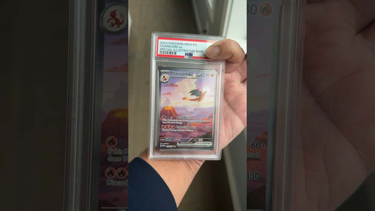 PSA Grade Reveal for a Charizard EX SIR from Pokemon 151 Set #pokemoncards #charizard #psareveal