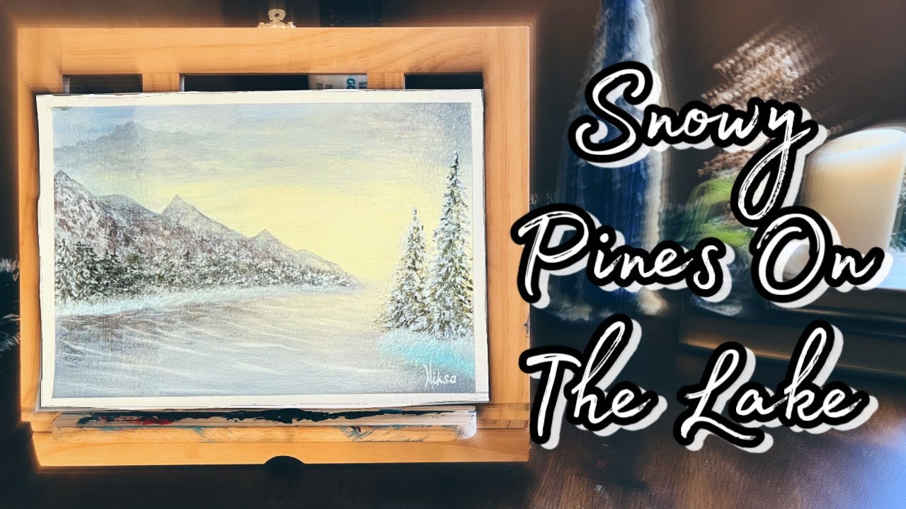 Pine Forest and Mountains | Acrylic | Relaxing