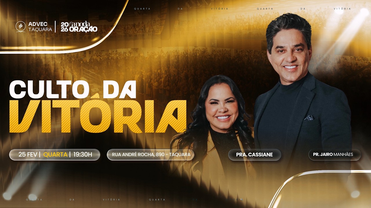Culto da Vitória | Pra. Cassiane e Pr. Jairo Manhães  | 25/02/26