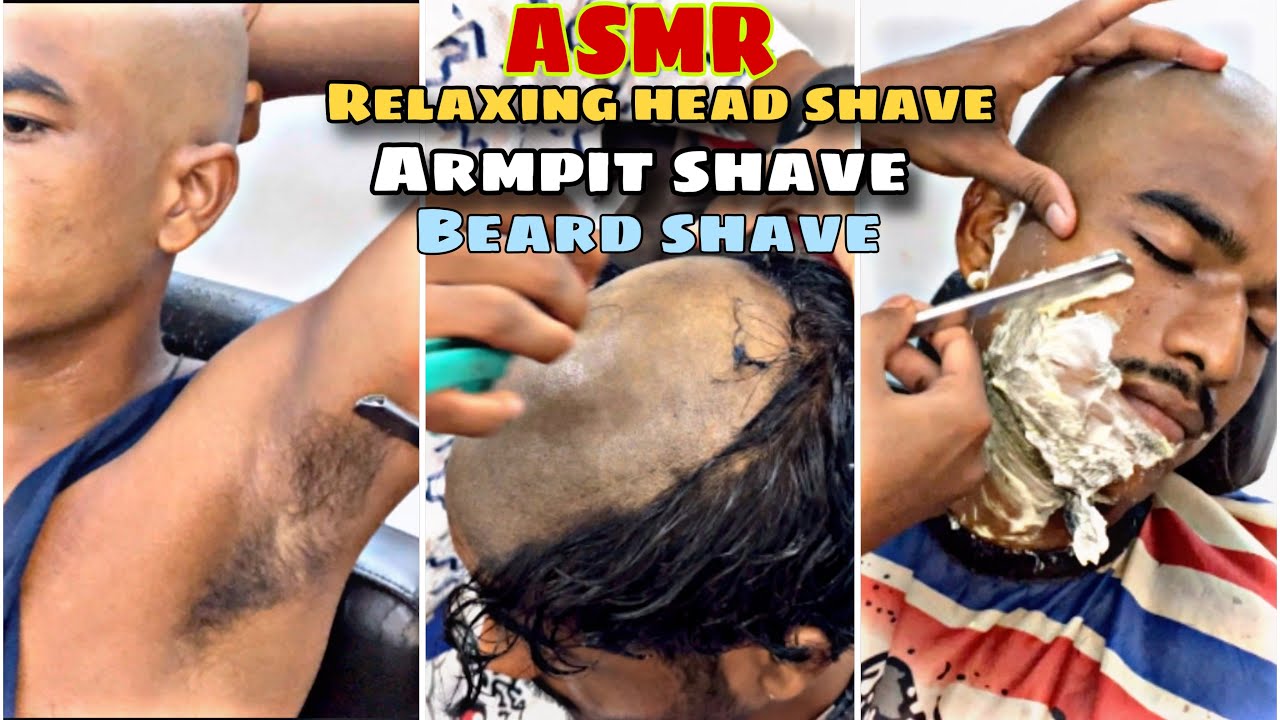 INSANE ASMR Transformation 🔥 Full Head, Beard & Armpit Shave | Ultimate Relaxation
