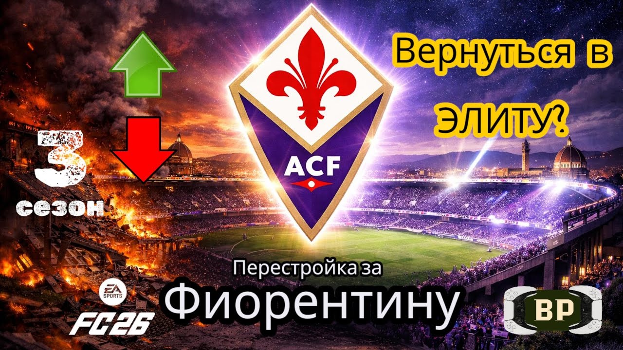 Перестройка за Фиорентину в FC26 | Борьба за ЛЧ и еврокубки | 3 Сезон