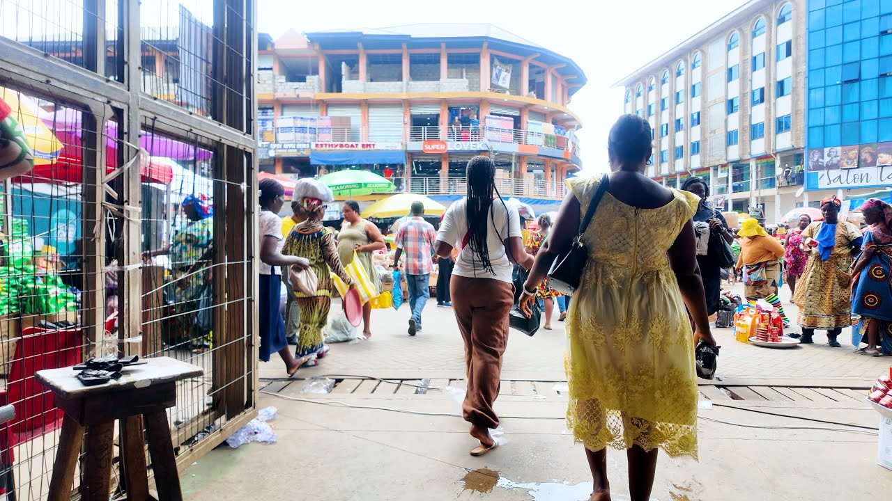 Kumasi African streets walk Ghana