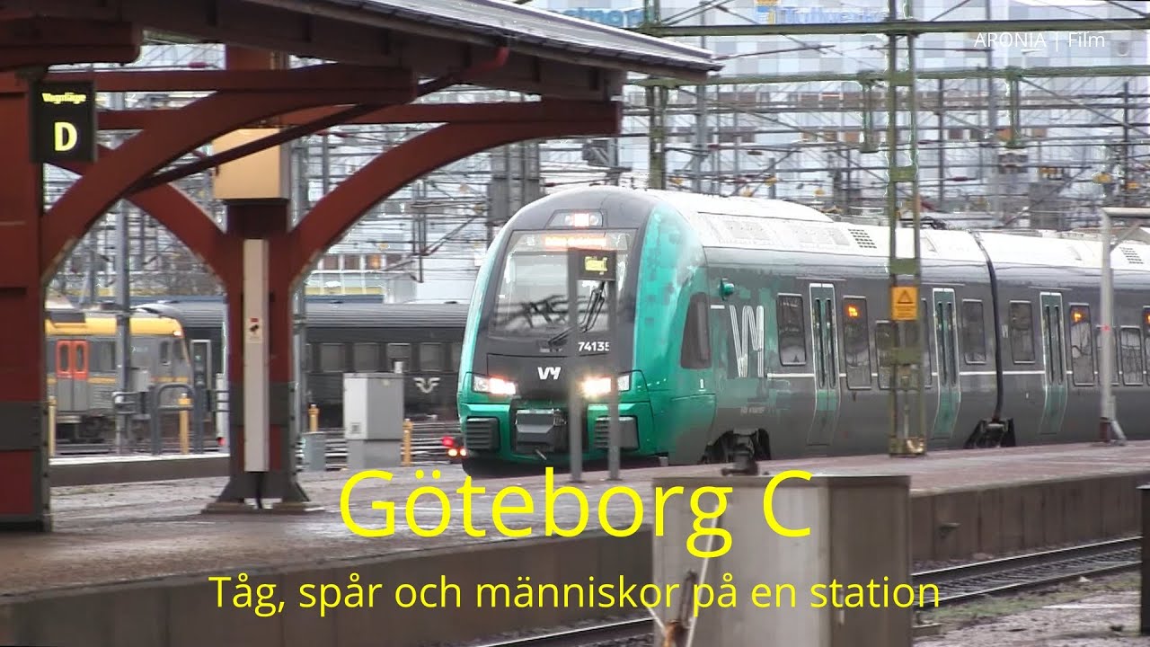 2023-01-11 GÖTEBORG C - Tåg, spår och människor på en station
