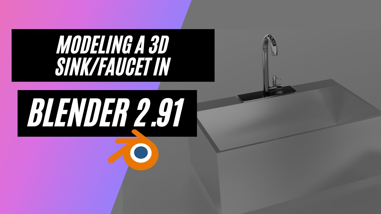 Modeling a 3d sink/faucet in Blender 2.91/ Modelando torneira e pia no Blender 2.91
