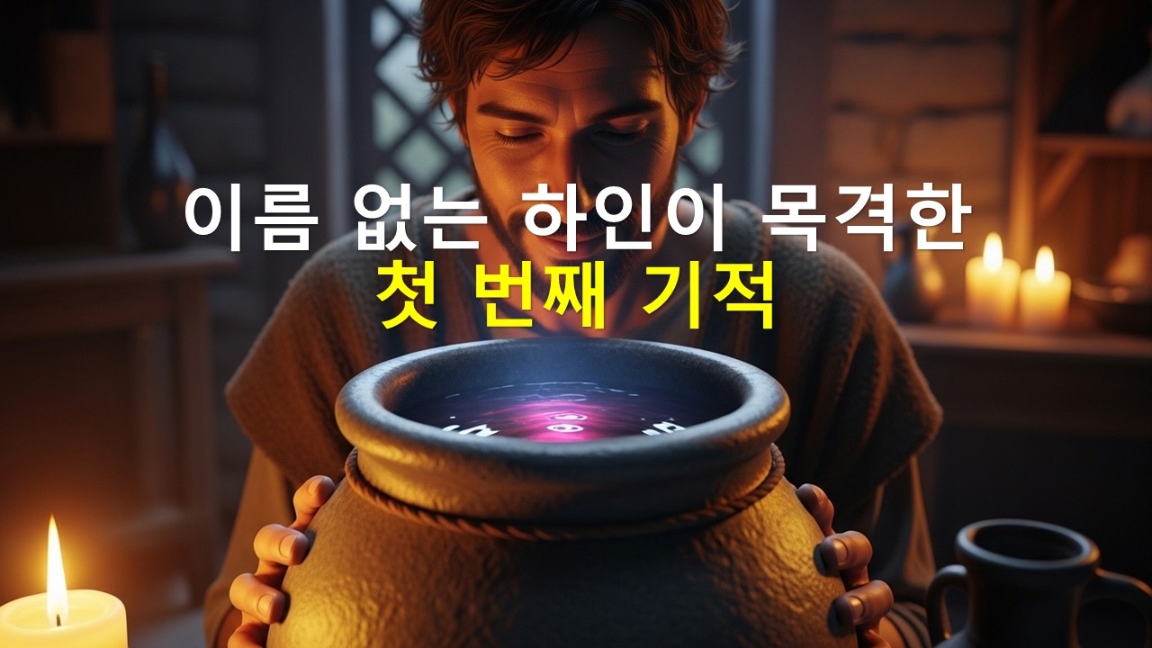 잠 잘 오는 성경 동화 | 가나 혼인 잔치, 이름 없는 하인들이 본 기적 (요한복음 2장)