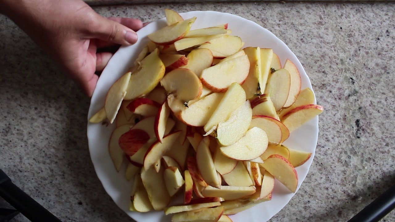 Maçã desidratada na air fryer