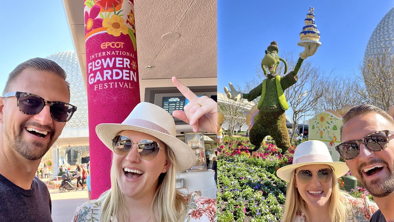 Disney's Flower & Garden Festival Opening Day At EPCOT! | Trying NEW Foods, Topiaries & More Fun!