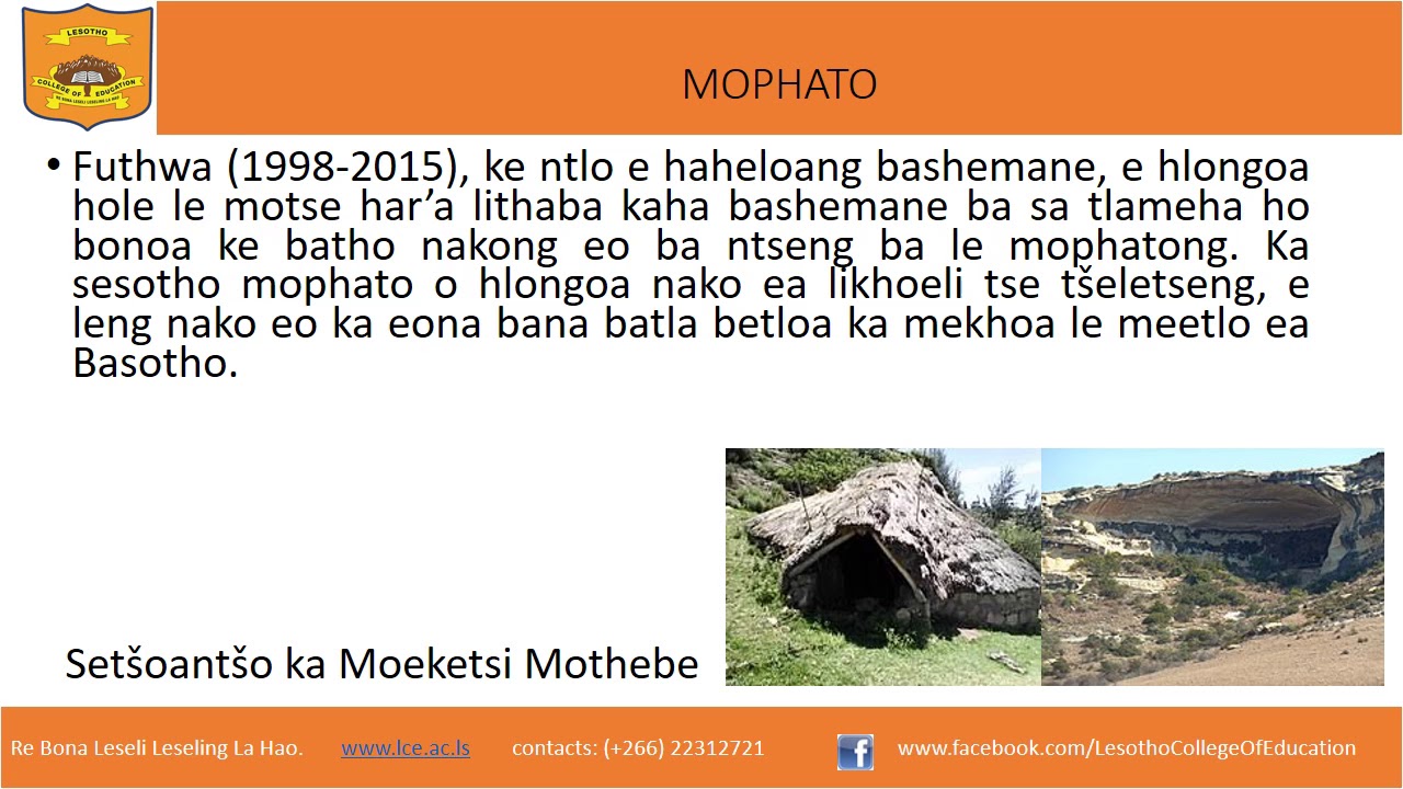 LEBOLLO LA SESOTHO LA BASHEMANE