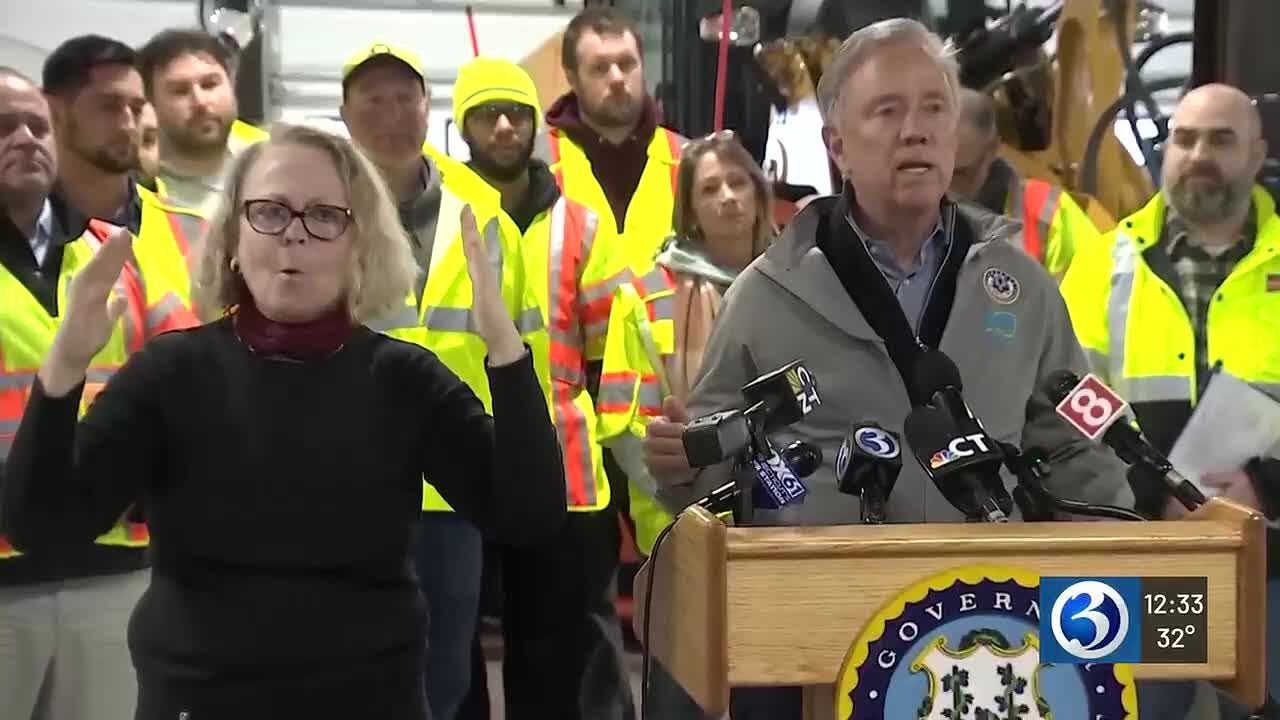 Connecticut officials warn people to stay off the roads on Sunday into Monday
