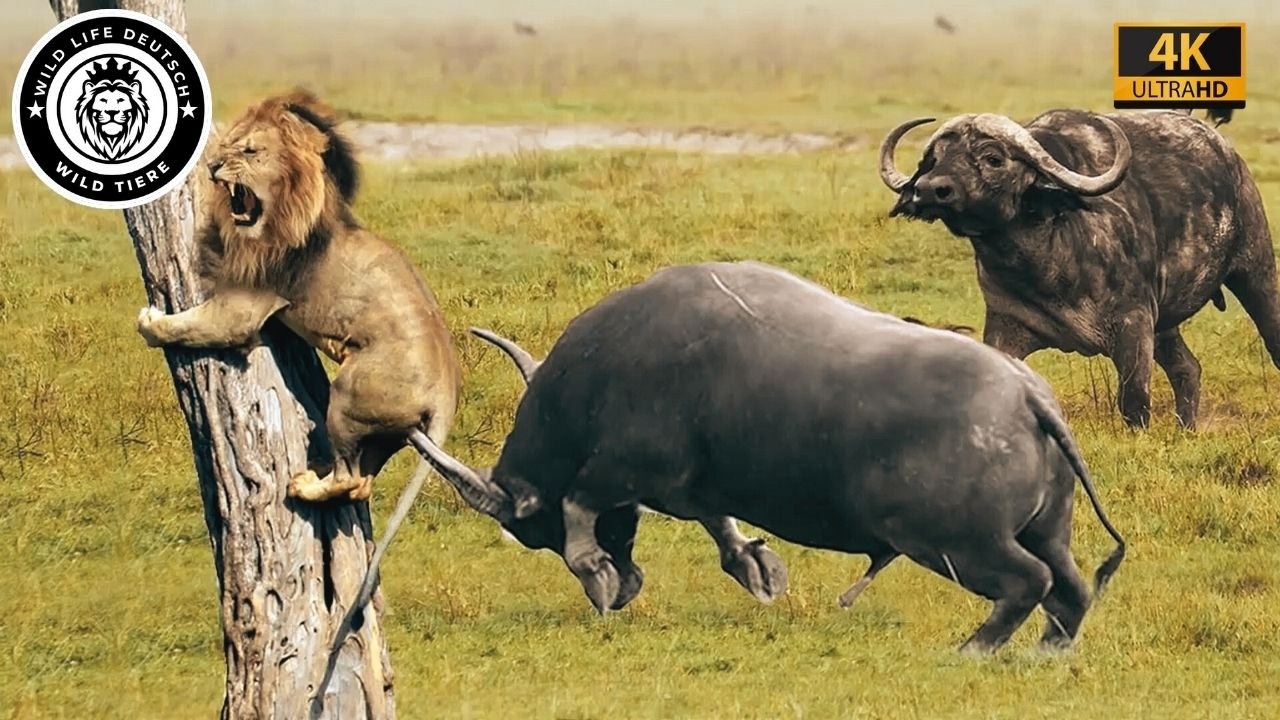 Kap-B&uuml;ffel &ndash; Der Kampf ums &Uuml;berleben gegen ein Rudel brutaler L&ouml;wen #Tierwelt | Tierdokumentation