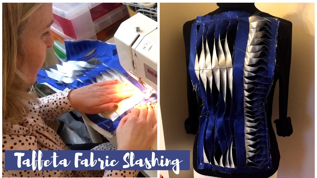 FABRIC SLASHING with Taffeta | Textiles Fabric Manipulation Technique | Didsbury Art Studio