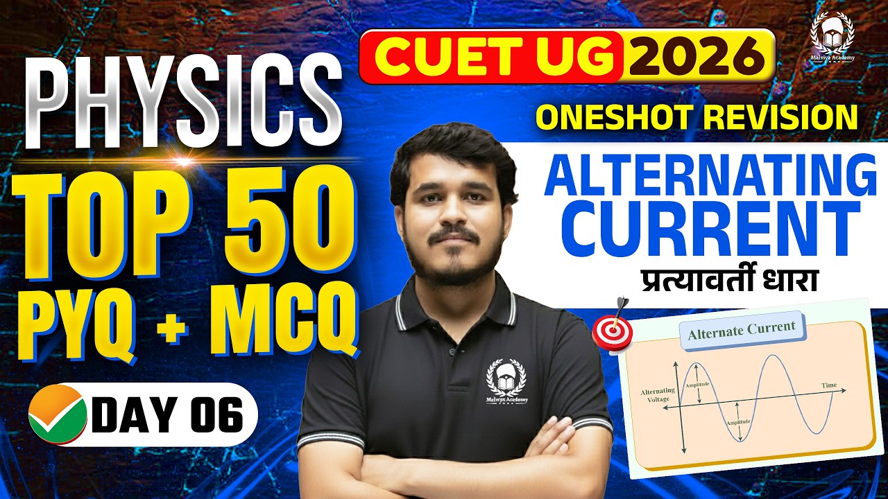 CUET 2026 Physics | Alternating Current Top 50 PYQ+MCQ | Umeed Phase-2 | Shivram Sir
