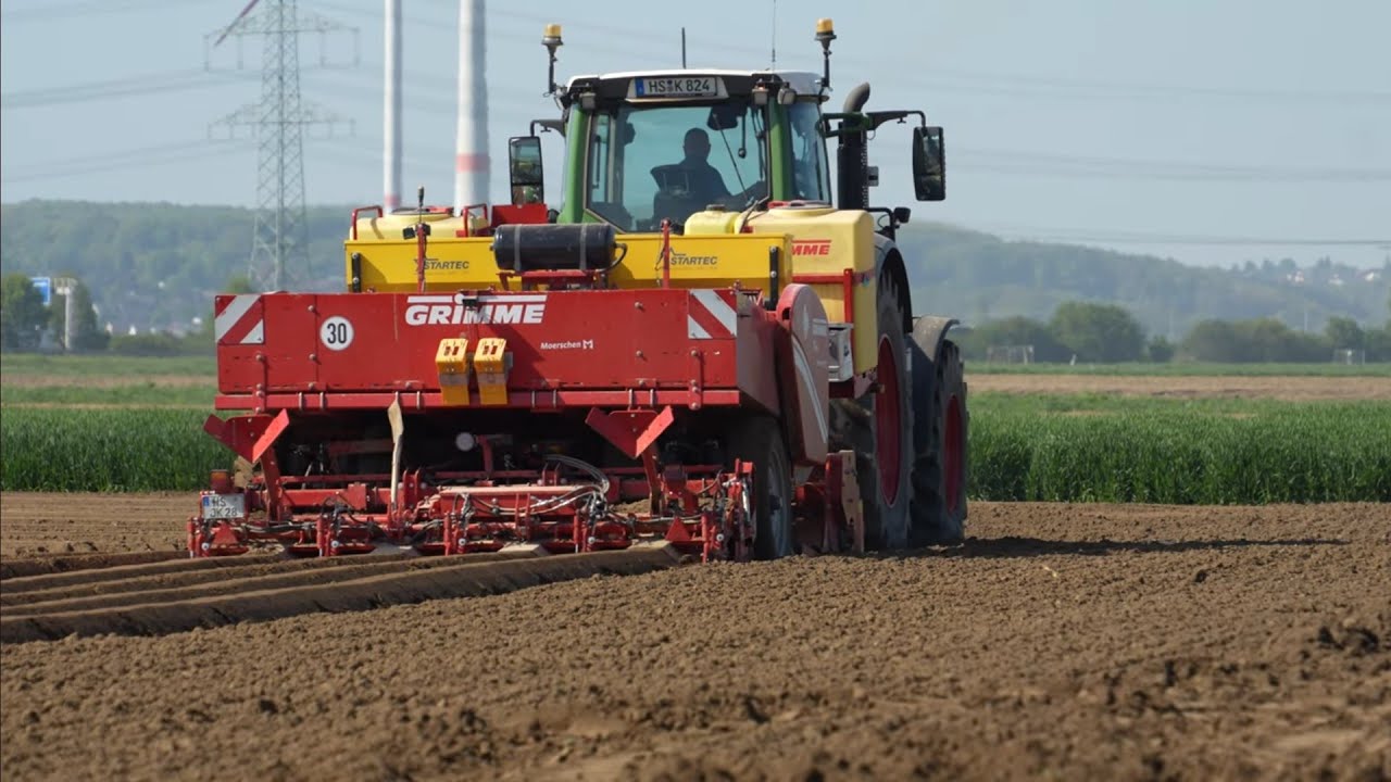 Fendt 828 Vario und John Deere 6R175/ Kartoffeln Pflanzen mit Grimme und Amazone