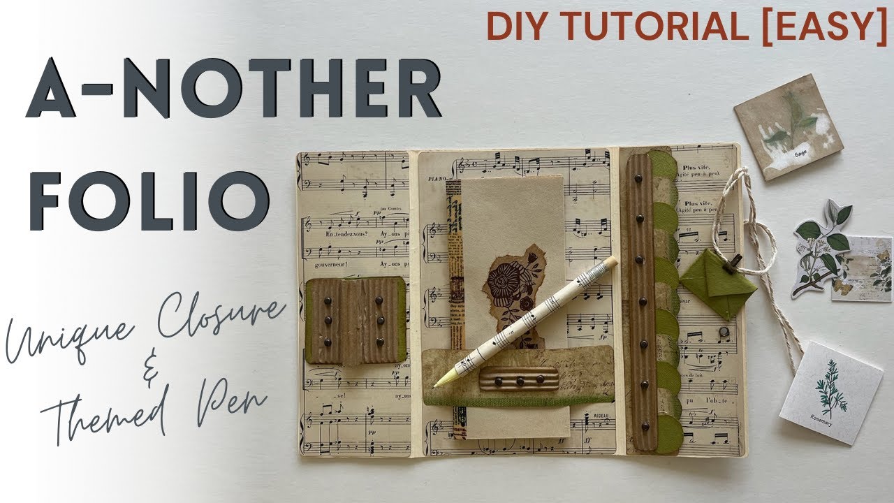 A-Nother Folio: Unique Closure & Custom Themed Pen! A Different Take on Folios [Easy Tutorial]