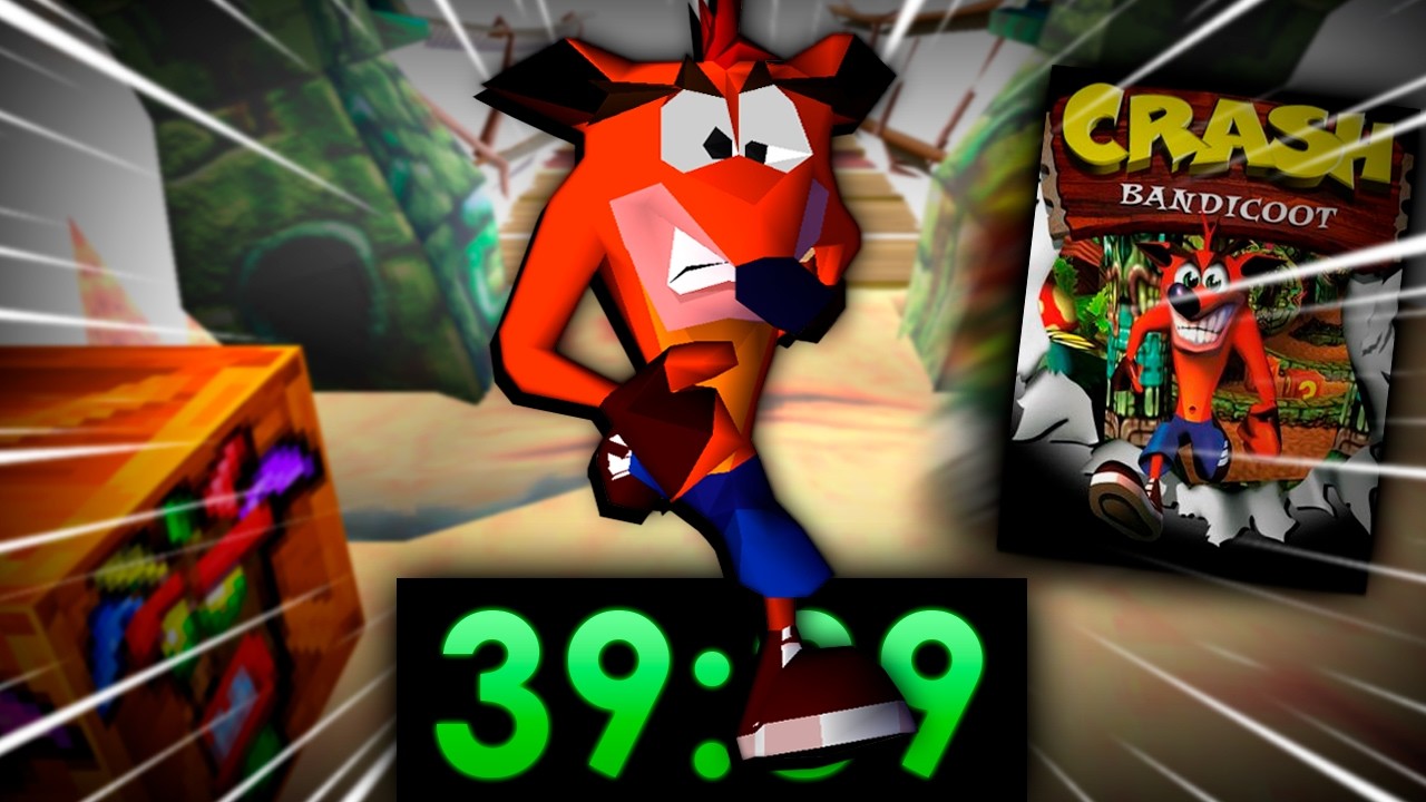 El SPEEDRUN de CRASH BANDICOOT 1 es PURA AUTOMATACIÓN... WTF
