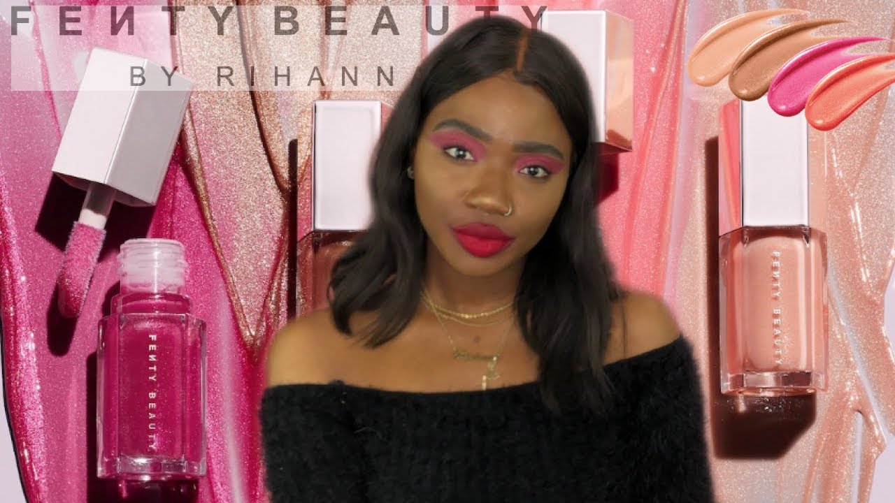 Fenty Beauty Glossy Posee & Lil Stunna Holo&rsquo;Daze Edition, lip swatch | September 2020