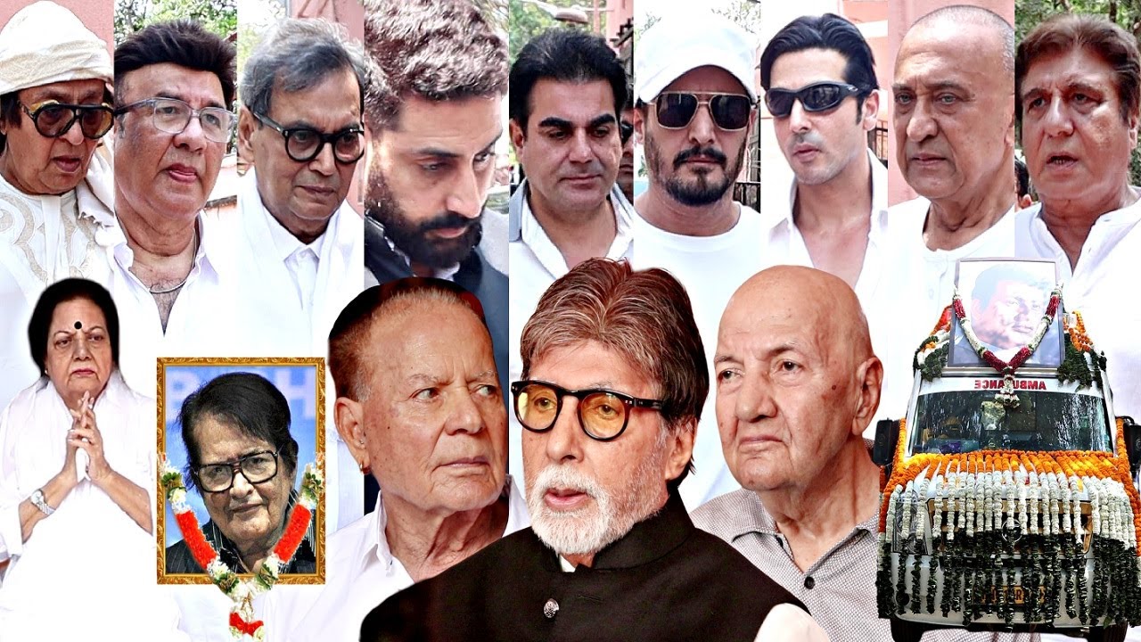Manoj Kumar FuneraI Video | Amitabh Bachchan, Salim Khan, Prem Chopra, Abhishek Bachchan, Arbaz Khan