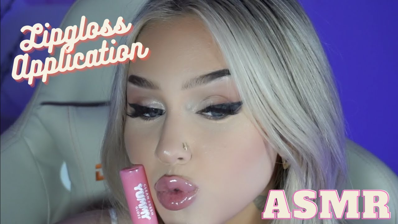 ASMR Super CLOSE UP Lipgloss Application & Mouth Sounds 💋😴 (Gum Chewing, Whispers)