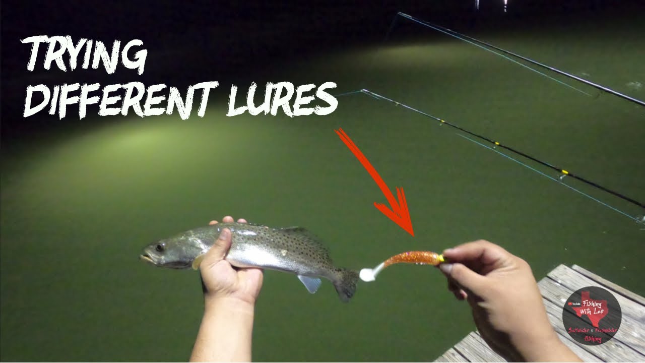 Arroyo city Private pier night fishing for speckled trout!