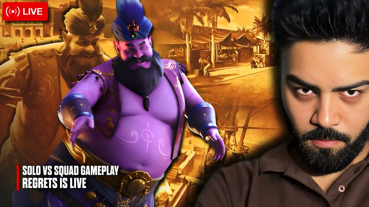 🔥 ALADDIN MODE SOLO VS SQUAD WITH REGRETS! #bgmilive #pubglive