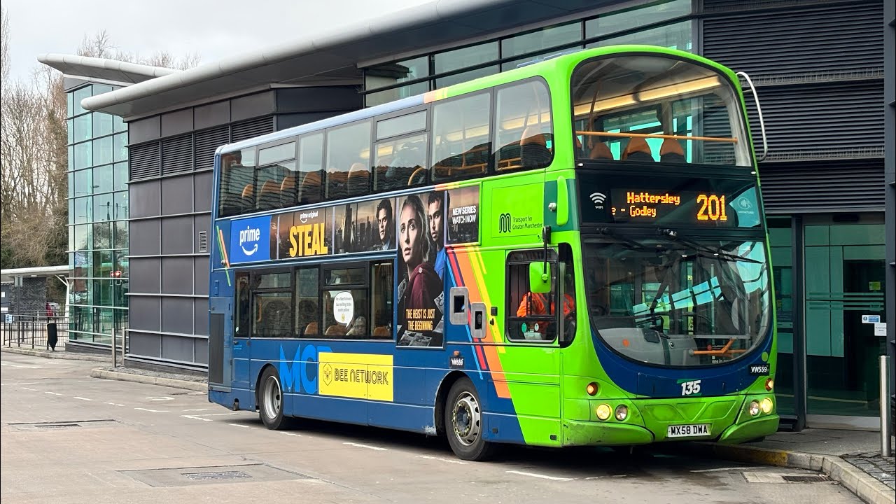 Bee Network Metroline Volvo B9TL Gemini 1 VW559 (MX58 DWA) - Route: 201 to Hattersley