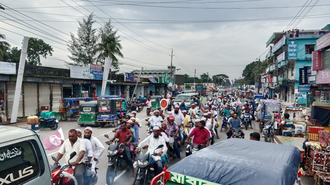 ভোলা ৪ চরফ্যাশন ওমনপুরা আসনে হাতপাখা সংসদ সদস্য পদপ্রার্থী কামাল উদ্দিন আজকে প্রথম মোটরসাইকেল শোডাউন