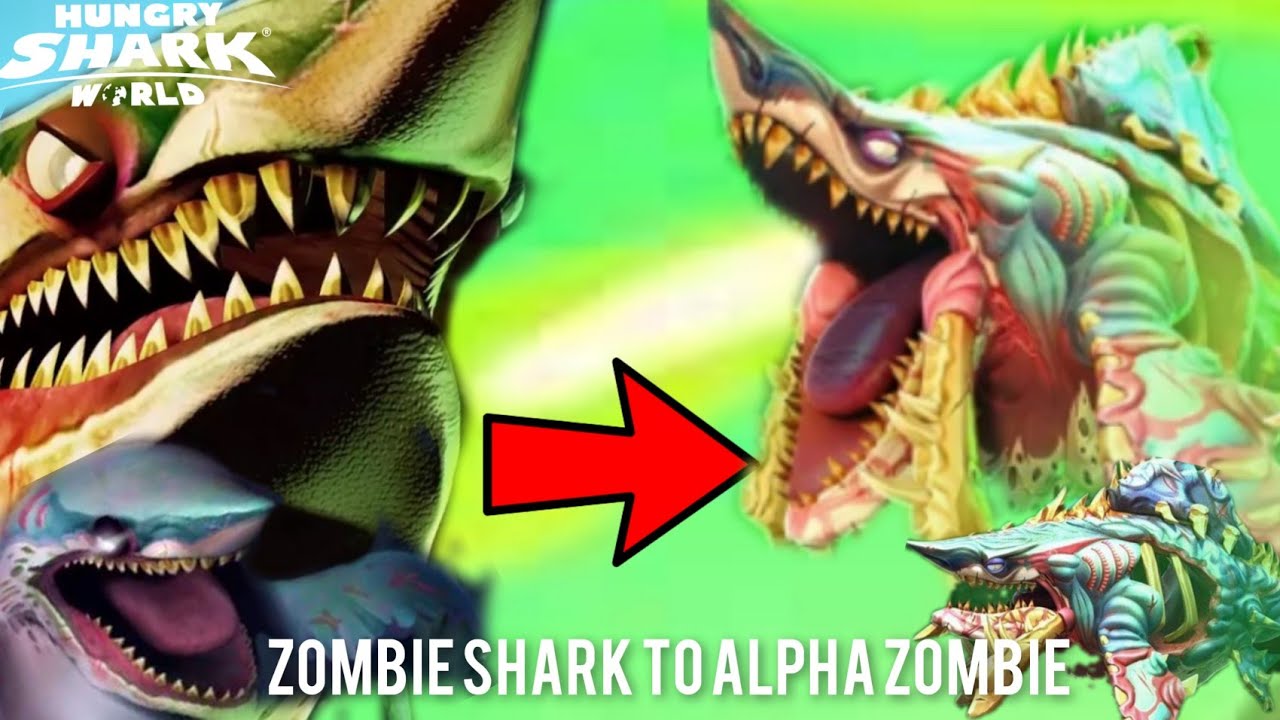 SHOT STORY : ZOMBIE SHARK TO ALPHA ZOMBIE - Hungry Shark World