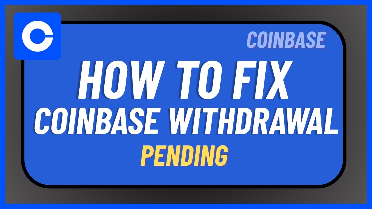 How to Fix Coinbase Withdrawal Pending !