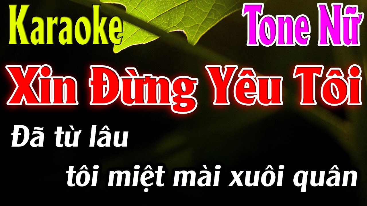 Xin Đừng Yêu Tôi Karaoke Tone Nữ Karaoke Lâm Organ - Beat Mới