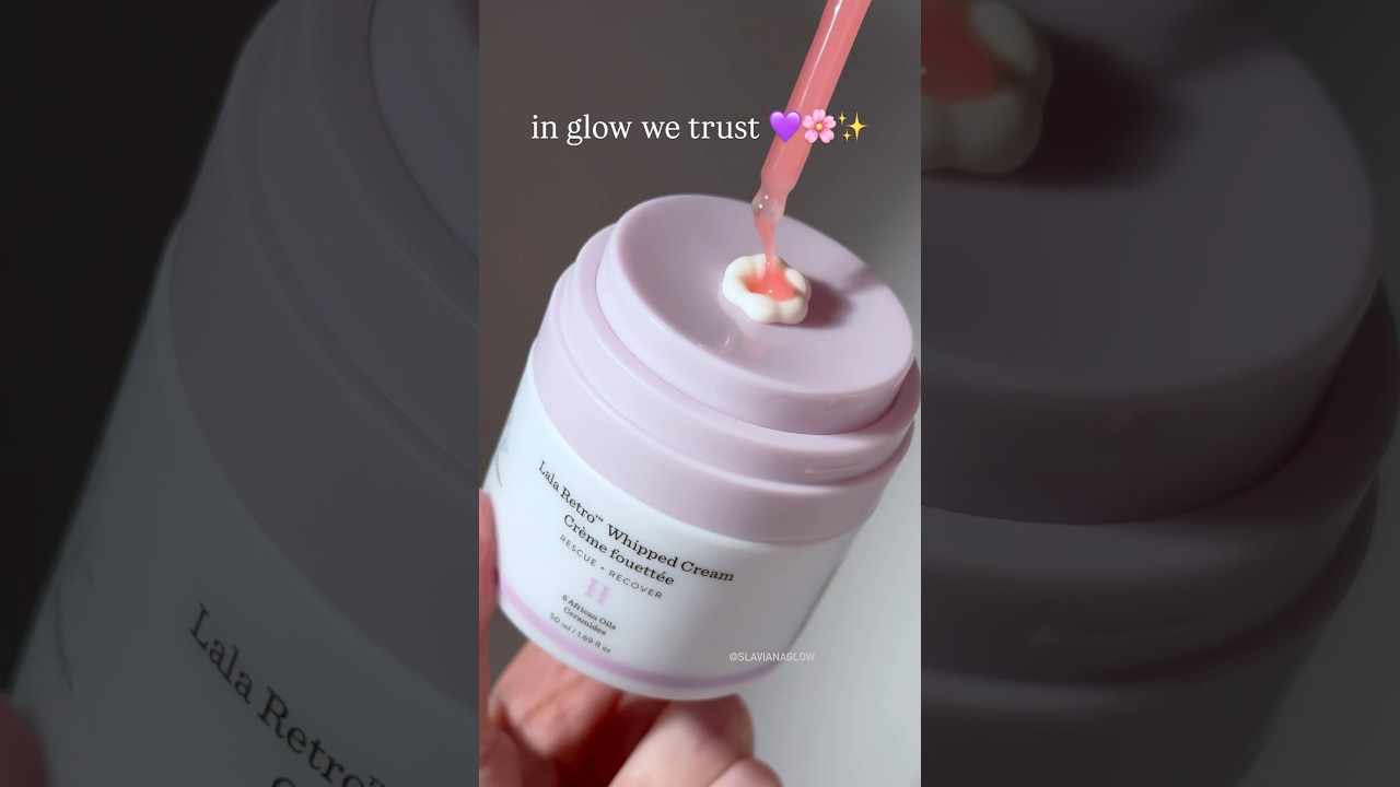 skincare smoothie 🌸 drunk elephant lala retro whipped cream with medicube PDRN pink peptide serum