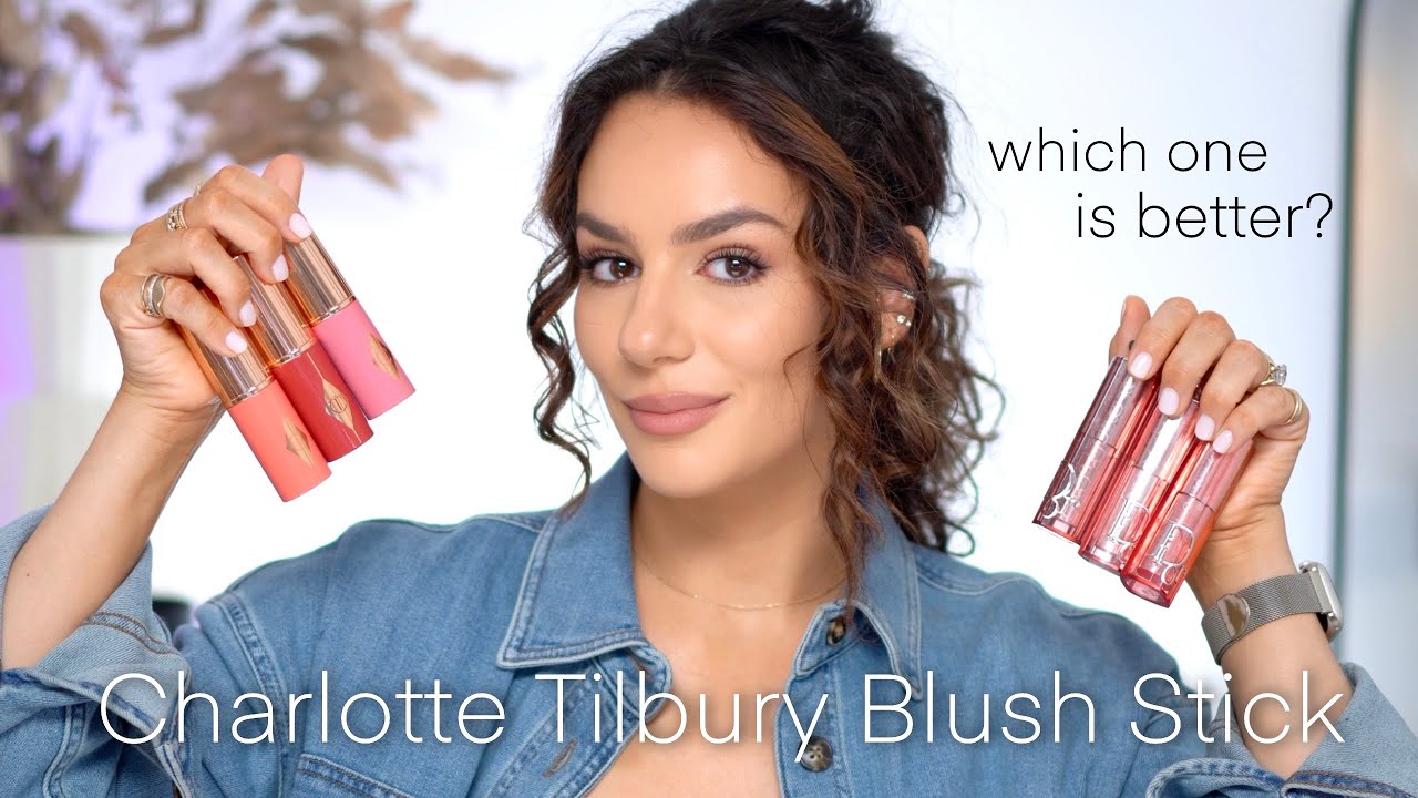 CHARLOTTE TILBURY BLUSH STICK: Application & Comparison with Dior Stick Blushes || Tania B Wells