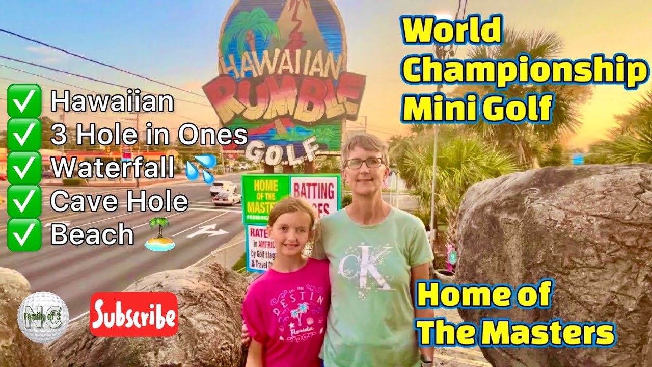 3 Hole in Ones & FUN Round at World Championship Mini Golf Course - Hawaiian Rumble!